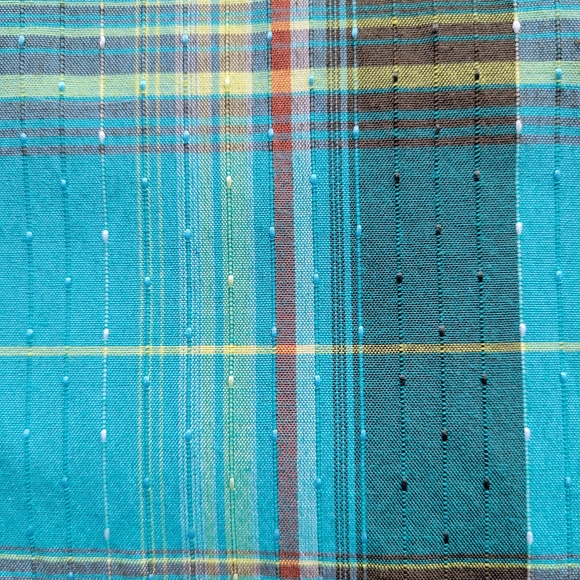 LG prAna Ostend Plaid Short Sleeve Shirt Organic Cotton Blend Green Yellow - Picture 2 of 10